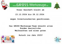 &Ouml;ffnungszeiten Inventur 2024