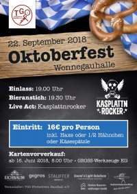 OKTOBERFEST 2018 TGO Handball F&ouml;rderverein