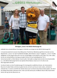 Ehrengast Conny bei GROSS-Werkzeuge KG